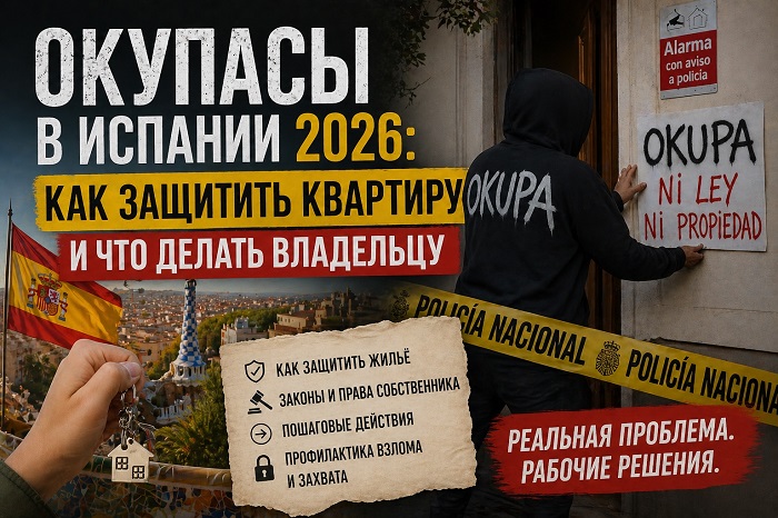 Окупасы в Испании 2026 — как защитить квартиру от незаконного захвата
