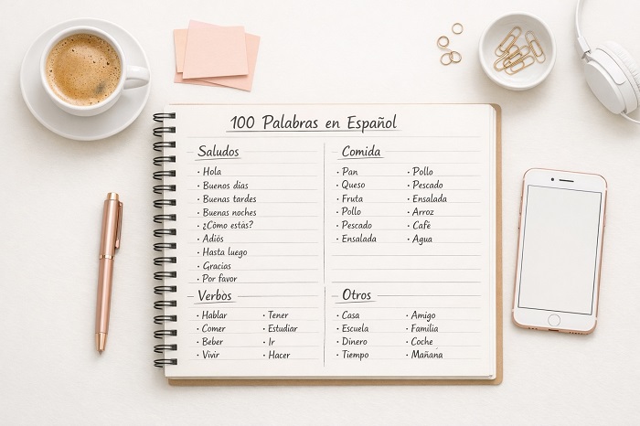 Первые 100 слов на испанском языке с переводом